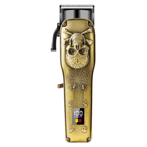 Cortadora de Pelo Eléctrica Totalmente Metálica con Diseño de Calavera, Uso Profesional en Salón, Recargable, Pantalla LCD, Gran Potencia, Carga USB - Product Image 5