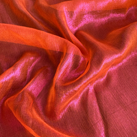 Tissu en Chiffon Froissé Doré Uni de Haute Qualité 5mm pour Robes, Tenues de Soirée, Hauts, Maillots de Bain et Plus Encore