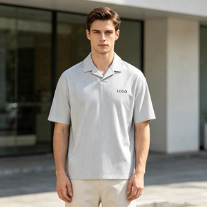 Service OEM : Polo en velours côtelé pour homme, polos en velours côtelé personnalisés à manches courtes pour homme, 100% coton 360g, coupe classique, vêtements pour homme - Product Image 4