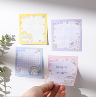 Notes autocollantes de dessin animé japonais mignon étudiant papeterie bloc-notes collant
