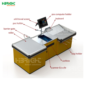 Highbright Heavy-Duty thép dịch vụ truy cập bền thương mại siêu thị thanh toán truy cập với dấu hiệu chủ - Product Image 2