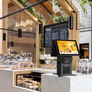 Factory Price Desktop/colomn Self Order Kiosk Flexible Screen Pos Stand <b>Scanner</b> <b>Printer</b> Food Ordering Floor Standing Kiosk SDK - Product Image 1