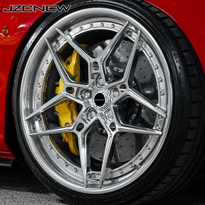 JZCNCW nuevo personalizado 2 piezas 17-24 pulgadas aleación de aluminio ruedas forjadas 112mm PCD para 488 F142 F14x F16x coches de pasajeros - Product Image 2