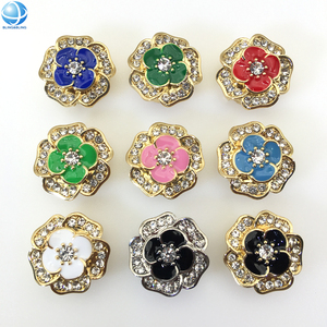 Long Lanh Clip Hơn Hiện Có Nút Phụ Kiện Có Thể Tháo Rời Rhinestone Lá Clover Nút Jewel Tùy Chỉnh Áo Sơ Mi Nút Bìa Cho Phụ Nữ - Product Image 5