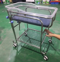 CY-D420 de chariot de nouveau-nés de lit de bébé de berceau de berceau d'hôpital d'acier inoxydable
