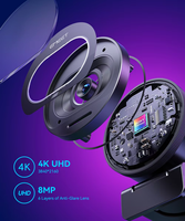 Kamera Streaming EMEET S600 Autofokus 4K 60FPS dengan Pengenalan Gerakan AI dan Mikrofon Berbahan Aluminium Alloy