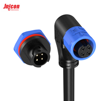 M12 4 broches 90° °   Ensemble de connecteurs mâles et femelles surmoulés 7A 300V IP67 pour équipement d'automatisation