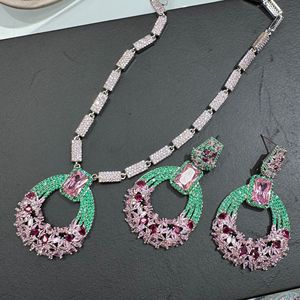 TIANSHE Juego de Anillo, Collar y Pendientes de Lujo con Incrustaciones de Circonio para Europa y América, <span class=keywords><strong>Accesorios</strong></span> de Alta Gama para Vestidos de Fiesta y Boda - Product Image 3
