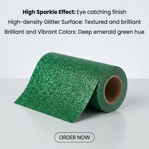 Rotolo di Vinile Termoadesivo Glitterato, Pellicola HTV Scintillante per Stampa su Magliette, Decorazione di Abbigliamento e Indumenti - Product Image 1
