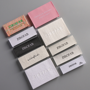 Logotipo de etiqueta privada, etiquetas de ropa de diseñador personalizadas, marca personalizada de algodón/Satén/logotipo tejido para ropa - Product Image 1