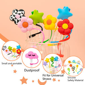 Decoración de Silicona para Pajitas de 10 mm, <span class=keywords><strong>Serie</strong></span> Romance de San Valentín, con Dijes de Corazón y Frases de Amor como 'Bésame' y 'XOXO', para Parejas y Recién Casados, Artículos para Bebidas al por Mayor - Product Image 5