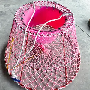 Sıcak satış 8 delik katlanabilir balıkçılık Bait tuzak Cast Net kafes otomatik kerevit tuzak yengeç balık tuzak