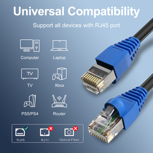 CAT6 extérieur 1000Mbps UTP câble <span class=keywords><strong>Ethernet</strong></span> échoué RJ45 cuivre étanche résistant au froid Compatible <span class=keywords><strong>PS4</strong></span>/5 Xbox routeur - Product Image 3