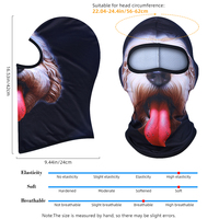 Fabuleuse cagoule à visage d'animal extrêmement amusante et très élastique pour les aventures en plein air et les blagues