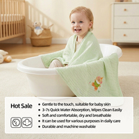 Serviette de bain rayée pour bébé avec applique brodée, douce pour la peau, couverture de bain pour enfants, équipement de natation, commandes en gros