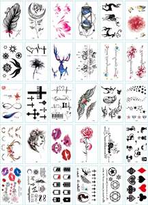 <span class=keywords><strong>Tatuajes</strong></span> Temporales Tiny Tattoo Stickers <span class=keywords><strong>para</strong></span> Mujeres <span class=keywords><strong>Hombres</strong></span> niños 30 Hojas Flor Palabra <span class=keywords><strong>Pequeños</strong></span> Patrones Impermeable Temp Tattoo - Product Image 3