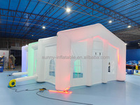 Tente de fête cubique portable pour boîte de nuit gonflable Blow Up 360 Photo Booth Enceinte Toile de fond Lumière LED Chapiteau gonflable pour boîte de nuit