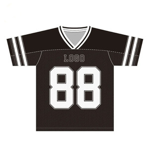 Custom Design Klassieke V-Hals Voetbal Cropped Jersey Print Cropped Retro Mesh Voetbal American Voetbalshirts - Product Image 6