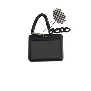 Porte-clés porte-cartes photo <span class=keywords><strong>Kpop</strong></span> noir 10CM lanière rétractable étudiant personnel Id Pvc Photo hologramme carte manchon protecteur clair - Product Image 6
