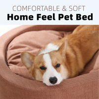 Hersteller von Haustier betten OEM Warm wasch bare Katzen betten Super weiches Wildleder gewebe Rundes Hunde bett mit hohem Rand und abnehmbarem Zustand