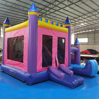 Château gonflable commercial écologique en PVC avec toboggan, combo multi-activités, toboggan, escalade et divertissement, garantie 12 mois