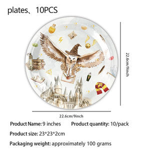 Juego de Vajilla para Fiesta Mundo Mágico Niño Mago con Amigo Artículos para Fiesta Temática Decoración de Pastel Platos Vasos Servilletas para 10 Personas - Product Image 4