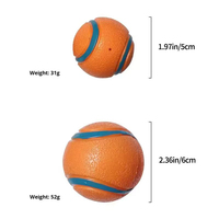 Balles de jeu pour chien durables pour l'entraînement en extérieur OEM/ODM, balles de pinball en caoutchouc pour chien, orange, résistantes aux morsures