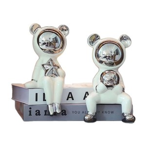 Internet celebridad luz lujo cerámica pareja sentado postura adornos sol Luna astronauta Art <span class=keywords><strong>Deco</strong></span> sujetalibros tradicionales <span class=keywords><strong>hogar</strong></span> - Product Image 5