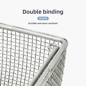 Cestello 304 316 in maglia intrecciata in acciaio inossidabile per attrezzatura industriale armadietto dispensa pulizia rete metallica cestello - Product Image 3