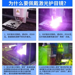 Lunettes de sécurité laser, lunettes de protection 200-2000nm, épaisseur de lentille de 1.6mm avec échange de lentilles pour la protection contre les rayonnements lumineux - Product Image 4