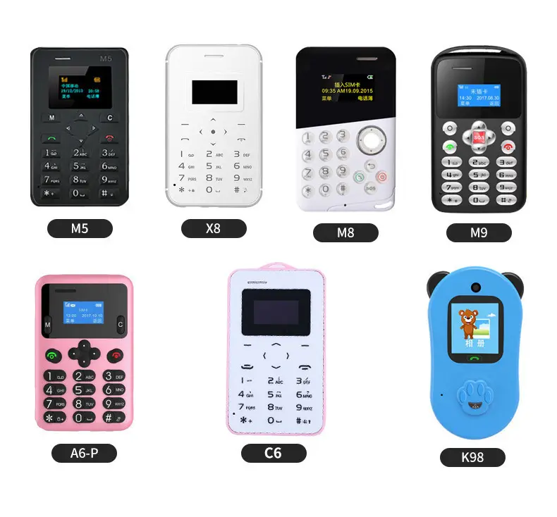 new M5 Card Mobile Phone Mini Original Phone Ultra Thin children Version M5 Cell Phones