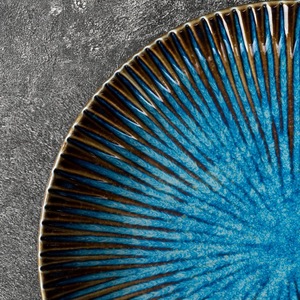Plato de Cena Cuadrado de Cerámica Negro Mate con Rayas Azules 2025 Cellar Change, Apto para Microondas, <span class=keywords><strong>Vajilla</strong></span> de Estilo Occidental para Fiestas - Product Image 5