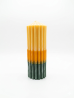 Vela cilíndrica de 3 colores en capas, vela perfumada de lujo de cera de soja hecha a mano, velas decorativas geométricas modernas para el hogar, ideales para días festivos y Ramadán.