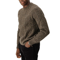 Pull en maille personnalisé pour homme, mélange de laine, respirant, décontracté, chaud pour l'hiver, couleur unie, idéal pour les rassemblements du week-end
