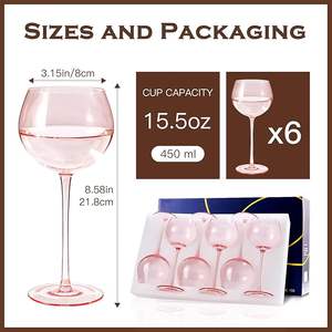 Verre à vin rouge de luxe de haute qualité avec logo personnalisé, verres à vin en cristal pour restaurant - Product Image 4