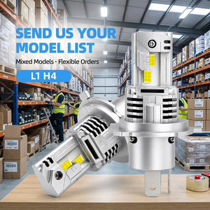 Phare de voiture LED haute puissance L1 H4 70W 8400LM 6500K avec puce 7035, remplacement halogène universel, vente en gros, direct usine - Product Image 1