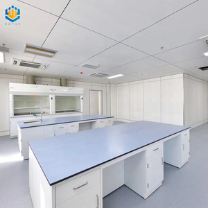 Tavolo da Laboratorio per Industria Farmaceutica, Arredamento da Laboratorio con Piano in Resina Fenolica, Mobili da Laboratorio Scolastico Approvati - Product Image 2