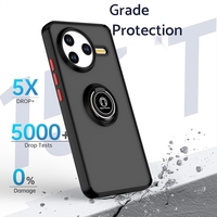 Étui de protection magnétique pour téléphone portable avec porte-anneau pour Xiaomi Poco F7 Pro Antichoc Soft TPU Hard PC Back Cover Cases