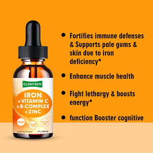 Gotas de <span class=keywords><strong>hierro</strong></span> líquido vegano, complejo de vitamina B, suplemento sanitario de alta potencia, soporte <span class=keywords><strong>para</strong></span> glóbulos rojos, recuperación de <span class=keywords><strong>la</strong></span> fatiga de <span class=keywords><strong>la</strong></span> <span class=keywords><strong>anemia</strong></span> - Product Image 6