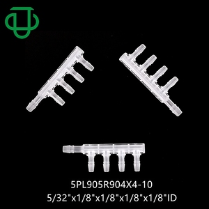 Divisor de Manguera de Aire de 5 Vías, Tipo <span class=keywords><strong>LLLL</strong></span>, Conector de Codo Médico, Separador de Manguera de Plástico de 1/8\" (3.2mm) - Product Image 2