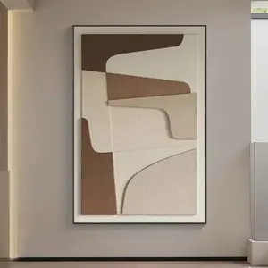사용자 정의 거실 소파 배경 벽 장식 그림 3D 입체 교수형 그림 구호 사암 질감 벽화