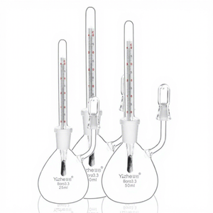 Pycomètre de température de haute qualité, équipement de laboratoire transparent pour le test de l'eau, pycomètre en verre de 25 ml - Product Image 1