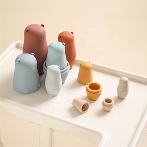 Muñeca de anidación de silicona Montessori, juguetes apilables para niños pequeños, venta al por mayor - Product Image 1