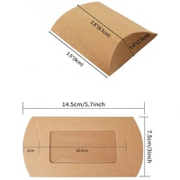 Boîte cadeau en papier kraft noir, rouge, marron avec fenêtre transparente en PVC pour chocolat, bonbons, biscuits, jouets, badges, parfums, leurres de pêche