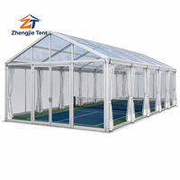 Tente de practice de pickleball durable, transparente et imperméable, abri portable en bâche PVC pour exposition et entraînement d'équipe, tout usage