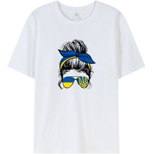 T-shirt d'été pour fille en coton avec imprimé motif, tee-shirt décontracté My Homeland Fashion à manches tombantes - Product Image 4