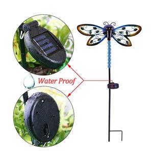 Lámpara Solar de Jardín con Forma de Libélula, 12.5 Pulgadas, LED, Decoración para Exteriores, Resistente al Agua, con Estaca - Product Image 3