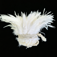 Plumes de coq blanchies de 4 à 8 pouces, en guirlande, pour la fabrication de mouches de pêche à la mouche, la pêche en eau douce, la pêche en ruisseau et la création de hameçons DIY