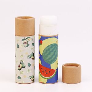 Tube en papier pour produits de beauté avec logo personnalisé, petit tube cylindrique à ouverture rotative, emballage pour rouge à lèvres, gloss à lèvres, baume à lèvres - Product Image 2
