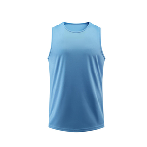 Plain Four Solid Colors Large Cuff <b>Singlet</b> Men Dry Fit Sport <b>Running</b> Vest Side Split Design Outdoor Gym tank Top - Product Image 3